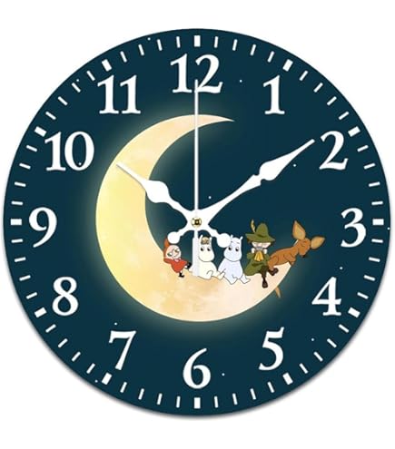 Amazon.co.jp: ムーミン 掛け時計 静音 連続秒針 壁掛け時計 掛時計