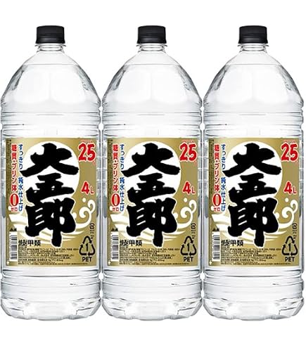 Amazon.co.jp: 宝焼酎 純 25度 4000ml 4L エコペット × 2ケース / 8本 
