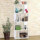 オープンシェルフ ラック 木製 4段 幅60 高さ140 本棚 飾り棚 白 ホワイト