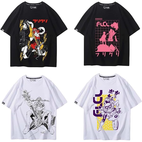 Amazon.co.jp: [ZYNE] フリクリ Flcl Tシャツ 半袖 ティーシャツ 夏服