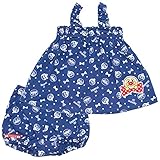 【本体綿100％】2017年 夏物 アンパンマンガール 天竺 総柄 キャミスーツ Anpanman Girl ネイビー◇80cm