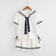 Amazon 若くて可愛い セーラー服 3セット 上着 スカート リボン 4型選択可能 S A コスプレ 仮装 通販