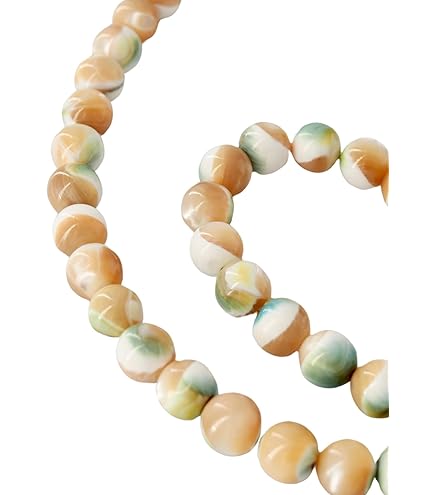 Amazon.co.jp: 【貝殻の問屋さん】夜光貝ビーズ【約8mm(約10cm・約12個