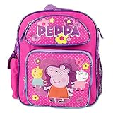 12' Peppa Pig Pink Backpack 3 Characters on the Front [並行輸入品]