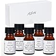 ASH エッセンシャルオイル A.お試し 10mlx5本セット (スイートオレンジ/ユーカリ/ラベンダー/レモン/ローズゼラニウム) AEAJ認定精油