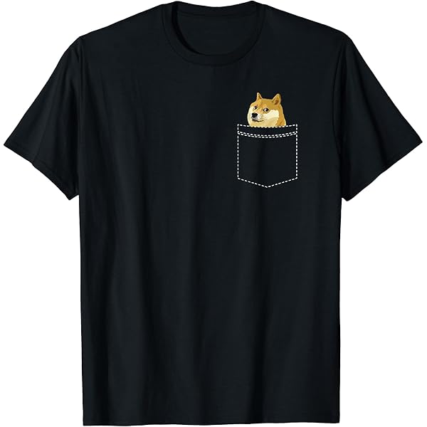 Amazon.co.jp: 柴犬 Tシャツ ポケットドージ Such Wow Dank Pixel