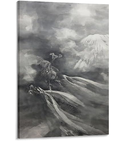 輸入雑貨　天然石　日本名画　『横山大観 乾坤輝く』　水晶絵　クリスタルアート 水晶パネル アートパネル 62×82cm 名画 乾坤輝く フレーム付き