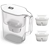 【セット買い】浄水ポット 本体+カートリッジ2個セット ブリタ 互換品 塩素 不純物 高除去 高速ろ過 浄水容量1.4L 全容量2.6L 冷蔵庫 ポット型 浄水機能 フィルター コンパクト ピッチャー 水 ミネラルウォーター ドアポケットに収納可 G