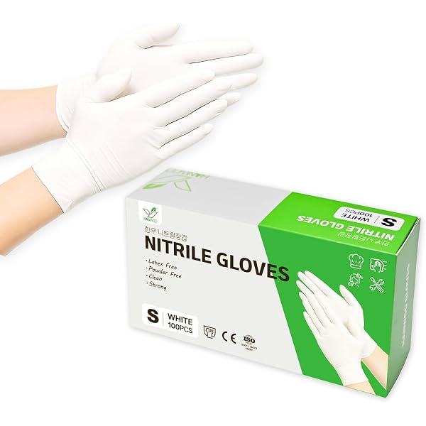 Amazon | エブノ ニトリルトライ4 №558 ホワイト 粉無 Sサイズ 100枚入