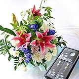 花由 お供え用フラワーアレンジ(ユリ入り）＆ローソク・線香のセット【翌日～3日後お届け】