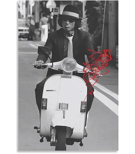 Amazon.co.jp: A4 額付き ポスター 松田優作 ブラックレイン Black