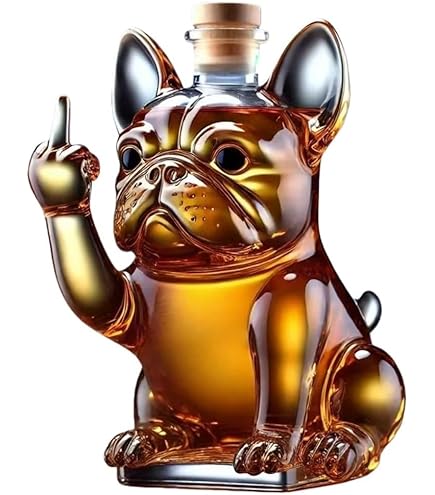 新品未開封 Squeezers Bulldog Design 1個 Amazon.co.jp: 面白いフレンチブルドッグのウイスキーボトル、中指の犬