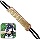 Dog Tug Toy, Dog Bite Jute Pillow Pull Toy with 2 Rope Handles, Fits for Tug of War, Puppy Training Interactive Play, Interac