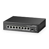 Binardat 9ポート2.5G PoEスイッチ、10G SFP+ポート、8x2.5G Base-Tポート、100/1000Mbps対応、IEEE802.3af/at 135W、アンマネージド・ファンレス・ラックマウント・イーサネットスイッチ