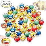 48Pcs Emoji Balls, Emoji Stress Reliver Squeeze Foam Face Balls, Fun Party Favour Office Toy Balls f