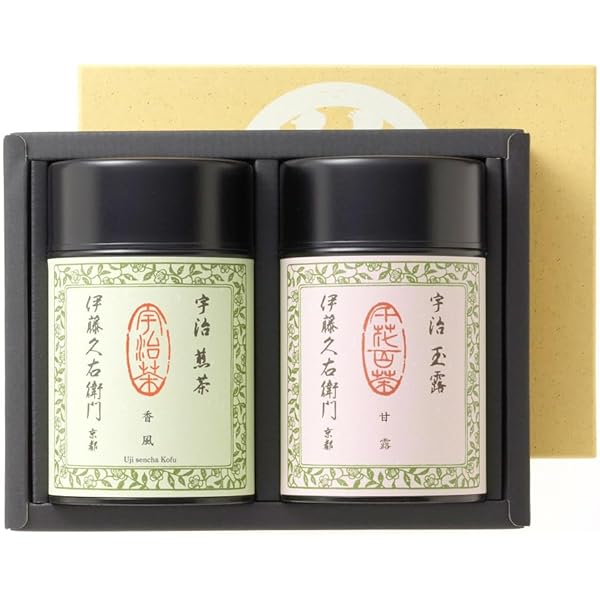 Amazon.co.jp: 伊藤久右衛門 宇治茶 ギフト 煎茶・かぶせ茶 缶