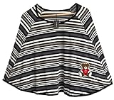 FunMarket 360度 授乳ケープ (【軽量生地＋熊ワッペン】黒茶ボーダー)