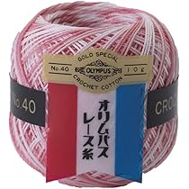 Amazon | オリムパス製絲 金票 レース糸 #40 Col.364 水色系 10g 約89m 