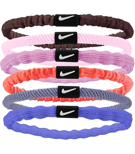 beckaz同梱セット　NIKE　ヘッドタイ　白緑＆ピンクパープル Amazon.co.jp: NIKE ナイキ フレックス ヘアタイ 6本パック