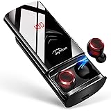 【革新スライドデザイン＆260時間再生】 Bluetooth イヤホン Hi-Fi 高音質Bluetooth5.0 完全ワイヤレス イヤホン 自動ペアリング 完全ワイヤレス イヤホン 自動ペアリング 6000mAh大容量充電ケース AAC8.0/CVC8.0ノイズキャンセリング対応 ブルートゥース イヤホン IPX7防水 音量調節 ハンズフリー通話 PSE＆技適認証済み (ブラック)