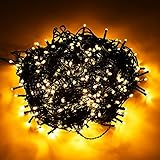 50M 500LED イルミネーションストリングライト 屋外 星空フェアリー LEDライト 高輝度 防水 防滴型 コントローラ付き (50M 500LED, ウォームホワイト)