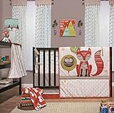 Clever Fox 5 Piece Baby Crib Bedding Set with Bumper by Little Haven by Little Haven