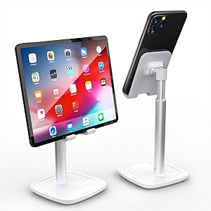 スマホスタンド 角度調整可能 EVIO タブレットスタンド 携帯電話卓上スタンド 滑り止め 安定性抜群 携帯電話用卓上ホルダー タブレットスタンド Switch, iPhone, Samsung, Sony, LG, Kindleなど(4-10インチ)に対応 在宅勤務