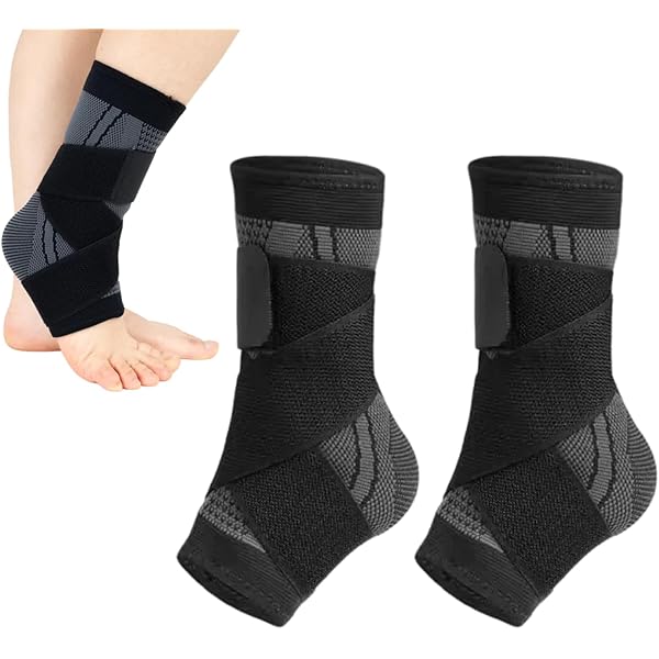 Amazon | 足首 サポーター クロスバンドブラック M 固定 ベルト