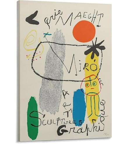 Amazon.co.jp: ジョアン・ミロJoan Miro絵画作品（星座）印刷