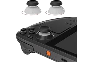 eXtremeRate Replacement Thumbsticks for Steam Deck LCD/OLED,Non-slip Grip Analog Stick Joysticks Repair Kit for Steam Deck Console with Original Touch Sensor,Black