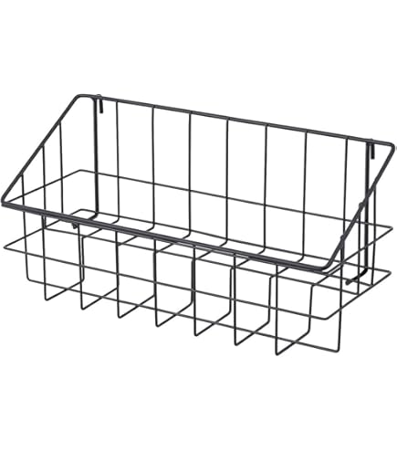 Amazon.co.jp: ネット用薄型網カゴ ブラック 幅42×奥行9×高さ10.2cm 1