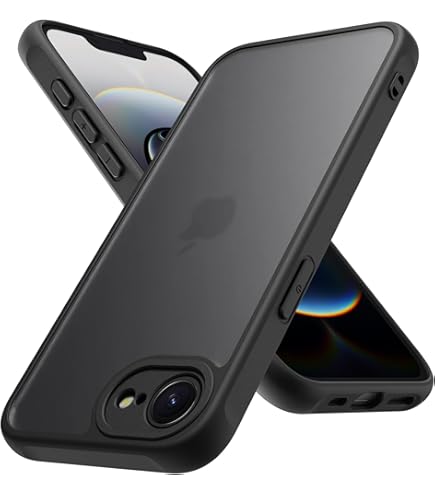Amazon.co.jp: iPhone 16e/17e 用 ケース ブラック ガラスフィルム付き
