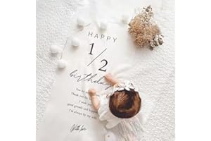 FAMULIA ハーフバースデー タペストリー 誕生日 タテ 縦 飾り付け 飾り 90cm バースデーフォト 装飾