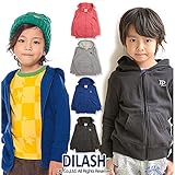 (ディラッシュ) DILASH 秋'15 ４色裏毛ジップアップパーカー 80 ローズピンク