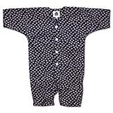 ロコ お祭用品 鯉口シャツカバーオール ピンク菊 (ベビー用)　1号