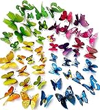 96 Pcs 3d Butterfly Stickers Home Decoration DIY Removable 3d Vivid Special Man-made Lively Butterfl