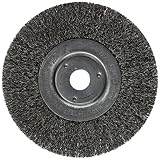 Weiler 804-06060 Trulock Medium Face Crimped Wire Wheel, 6 Diameter x 1 Width, 2, 0.0104 Steel, 6000