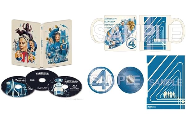 【Amazon.co.jp限定】ファンタスティック４：ファースト・ステップ　４Ｋ ＵＨＤ ＋ ３Ｄ ＋ ブルーレイ セット（スチールブック仕様） マグカップ＆ピンバッジ＆A3ポスター付コレクション [Blu-ray]