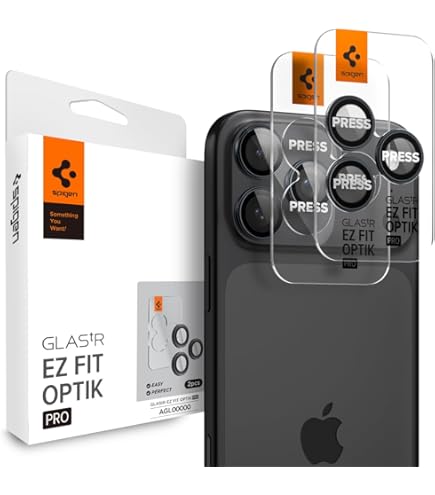 Amazon.co.jp: Spigen Glas tR EZ Fit Optik Pro iPhone 15 Pro/15 Pro