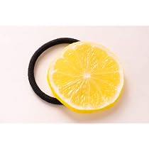 レジン　ヘアゴム　レモンイエロー系　97 Amazon.co.jp: ヘアアクセサリー ヘアゴム レモンスライス 食品