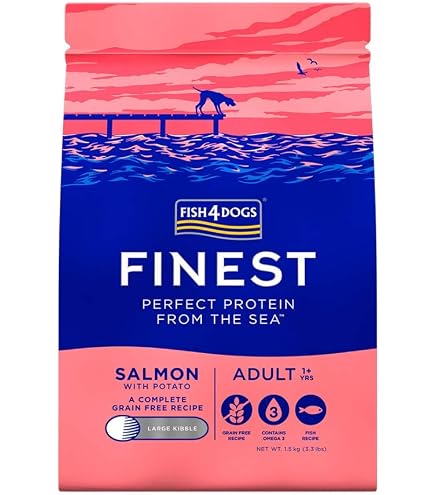 フィッシュ4 サーモン 小粒　15kg Amazon.co.jp: フィッシュ4ドッグ ファイネスト サーモン 小粒 1.5kg