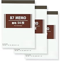 Amazon.co.jp: メモ帳 3冊入 A6 B7 ミニ ポケットサイズ