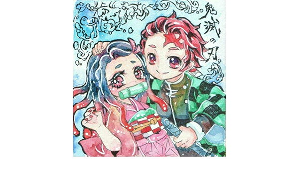 Amazon Co Jp 同人 手描きイラスト 鬼滅の刃 竈門炭治郎 竈門禰豆子 竈門兄妹 ファンアート 豆色紙 姫色紙 ミニ色紙 アナログ原画 水彩画 Anime グッズ ホビー 通販
