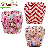 OHBABYKA遊びパンツ 0-3歳 べビー 赤ちゃん用 ボタンでサイズ調整可能 防水外層 ポリエステルメッシュ内層 オムツカバー スイミング教室 公園 海水浴 温泉旅行 水着 スイムウェア 女の子 