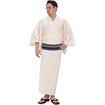 Amazon | 【浴衣+帯+下駄+腰紐】シアサッカー・ 男性用お仕立て