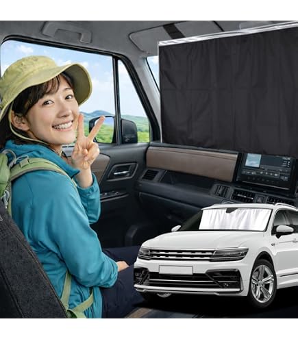 趣味職人　ティグアン　車中泊サンシェード　フルセット 吸盤付き【美品】 Amazon | 趣味職人 シームレスライト サンシェード ティグアン AD1