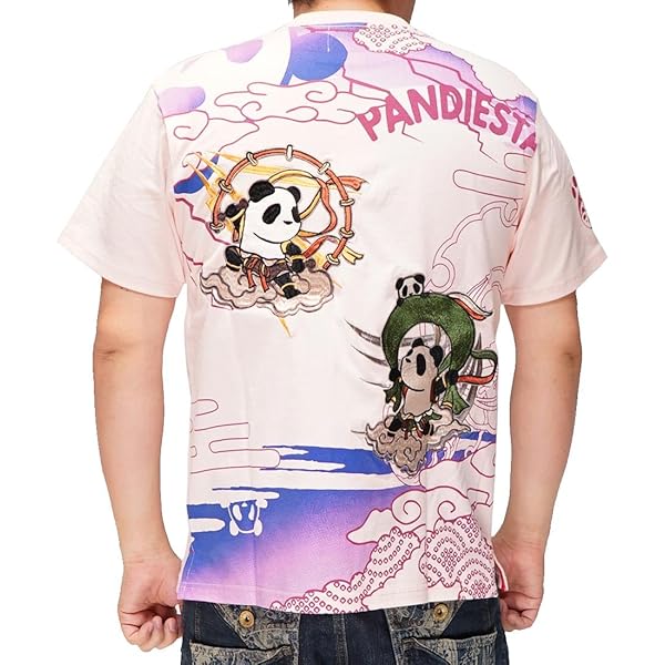 Amazon | パンディエスタ PANDIESTA Tシャツ 半袖 パンダ メンズ 芸者