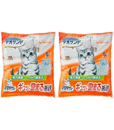 Amazon | デオサンド ギュッと固まる紙砂 5L 猫砂 | デオサンド | 猫砂
