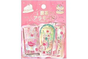 BGM 箔押しクリアシール 喫茶アラモードステンド レッド BS-PFG010