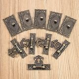 ILS - 5Sets Bronze Wooden Lock Box Suitcase Toggle Latch Buckles Tone 5.1cm x2.9cm